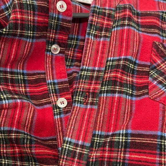 Red and Black Flannel sleep shirt - Picture 6 of 6